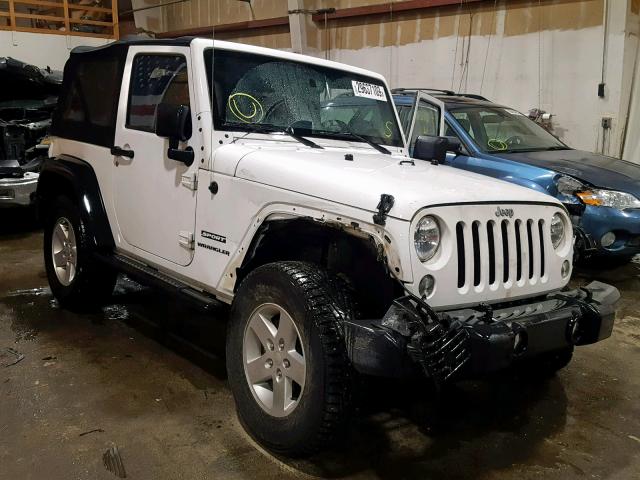 1C4AJWAG1FL511336 - 2015 JEEP WRANGLER S WHITE photo 1