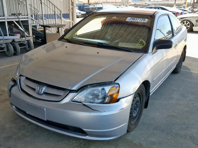 1HGEM21223L072330 - 2003 HONDA CIVIC DX SILVER photo 2