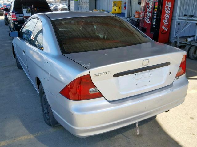 1HGEM21223L072330 - 2003 HONDA CIVIC DX SILVER photo 3