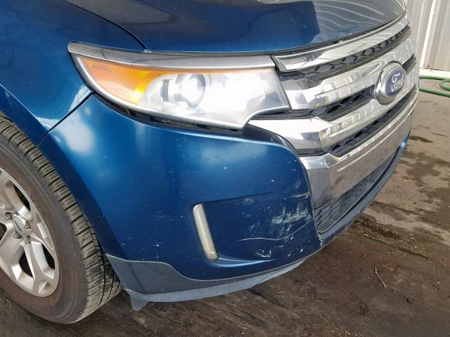 2FMDK3JC3BBA03543 - 2011 FORD EDGE SEL BLUE photo 9