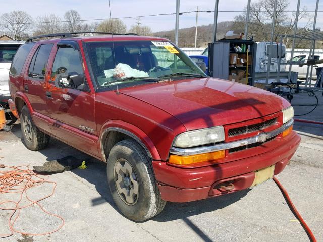 1GNDT13X23K184056 - 2003 CHEVROLET BLAZER MAROON photo 1