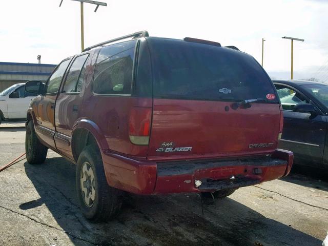 1GNDT13X23K184056 - 2003 CHEVROLET BLAZER MAROON photo 3