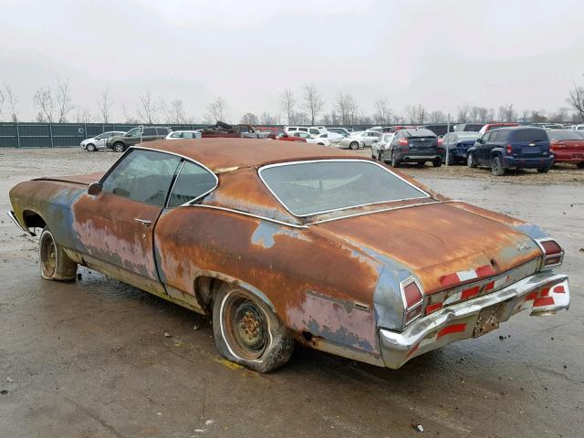 136379K464848 - 1969 CHEVROLET CHEVELLE BLUE photo 3