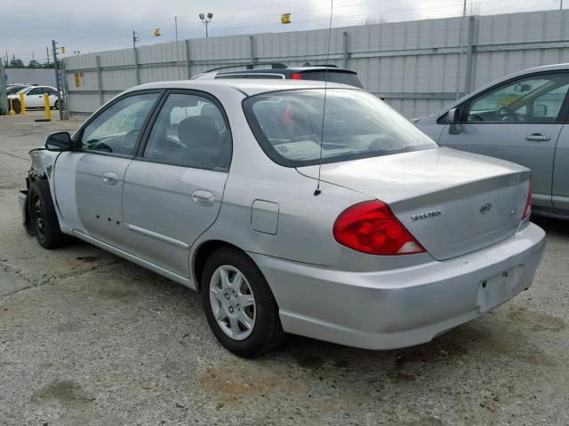 KNAFB121245318644 - 2004 KIA SPECTRA BA GRAY photo 3