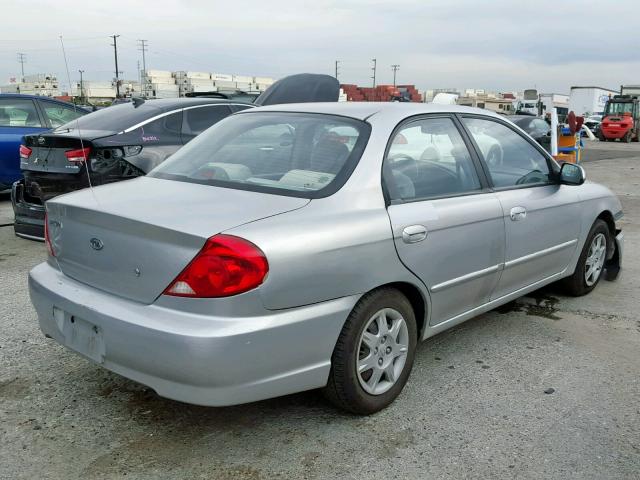 KNAFB121245318644 - 2004 KIA SPECTRA BA GRAY photo 4