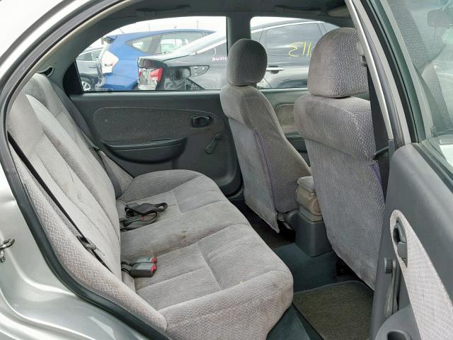 KNAFB121245318644 - 2004 KIA SPECTRA BA GRAY photo 6