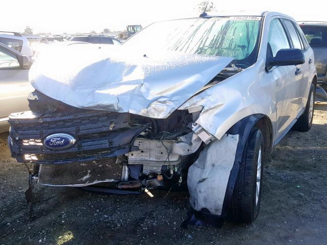 2FMDK3GC3DBE03676 - 2013 FORD EDGE SE SILVER photo 2