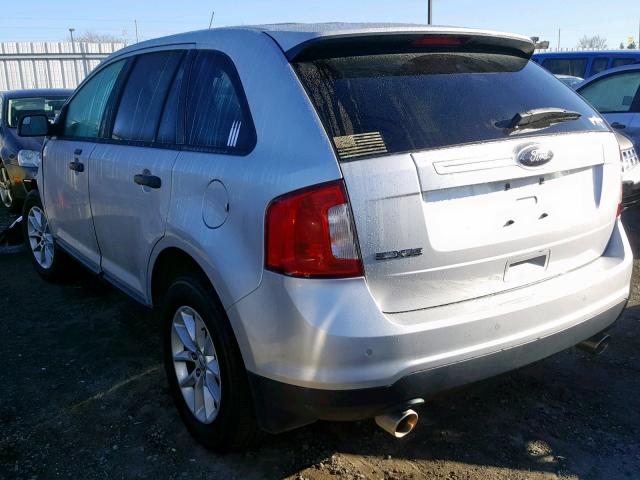 2FMDK3GC3DBE03676 - 2013 FORD EDGE SE SILVER photo 3