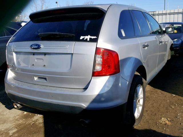 2FMDK3GC3DBE03676 - 2013 FORD EDGE SE SILVER photo 4