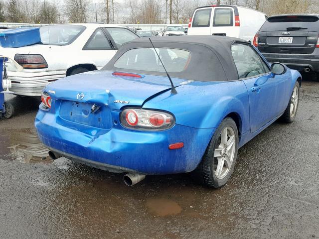 JM1NC25F560104529 - 2006 MAZDA MX-5 MIATA BLUE photo 4