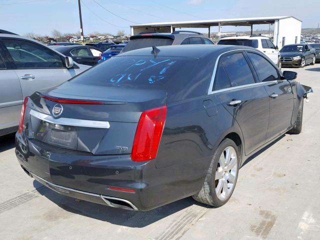 1G6AT5S33E0114357 - 2014 CADILLAC CTS PREMIU GRAY photo 4