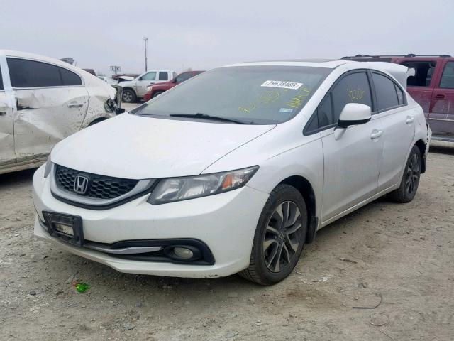 19XFB2F91DE056449 - 2013 HONDA CIVIC EXL WHITE photo 2