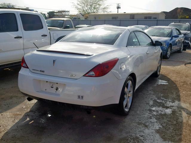 1G2ZH351074105955 - 2007 PONTIAC G6 GT WHITE photo 4