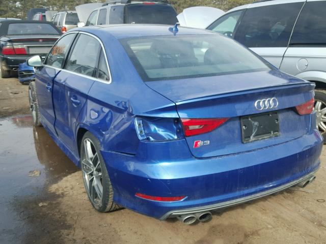 WAUB1GFF5G1027383 - 2016 AUDI S3 PREMIUM BLUE photo 3