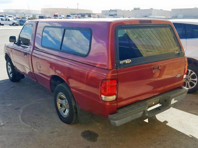 1FTYR10V6YPA84290 - 2000 FORD RANGER RED photo 3