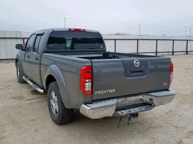 1N6AD09U97C417735 - 2007 NISSAN FRONTIER C GRAY photo 3