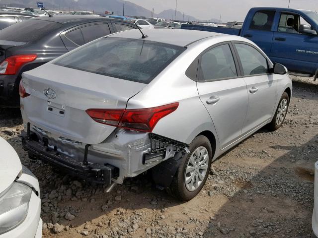 3KPC24A30KE069725 - 2019 HYUNDAI ACCENT SE SILVER photo 4