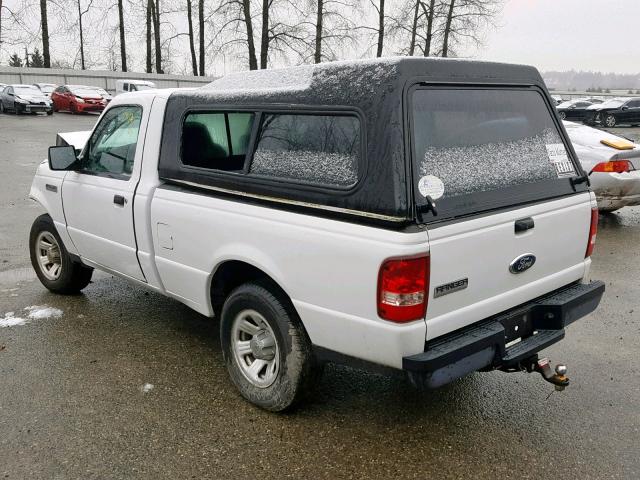 1FTYR10D77PA59212 - 2007 FORD RANGER WHITE photo 3