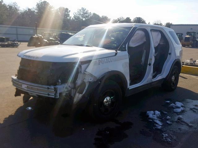 1FM5K8AR0HGD59293 - 2017 FORD EXPLORER P WHITE photo 2