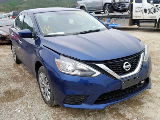 3N1AB7AP4KY213452 - 2019 NISSAN SENTRA S BLUE photo 1