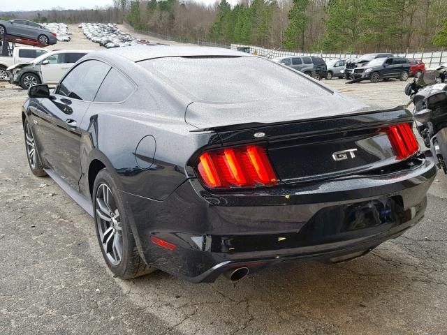 1FA6P8CF5H5275551 - 2017 FORD MUSTANG GT BLACK photo 3