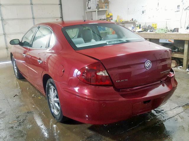 2G4WD532351232575 - 2005 BUICK LACROSSE C BURGUNDY photo 3