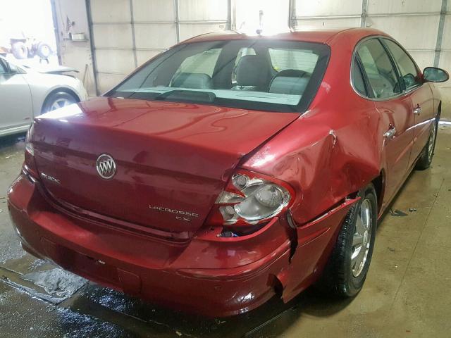 2G4WD532351232575 - 2005 BUICK LACROSSE C BURGUNDY photo 4