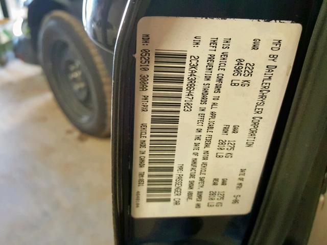 2C3KA43R86H471023 - 2006 CHRYSLER 300 BLACK photo 10