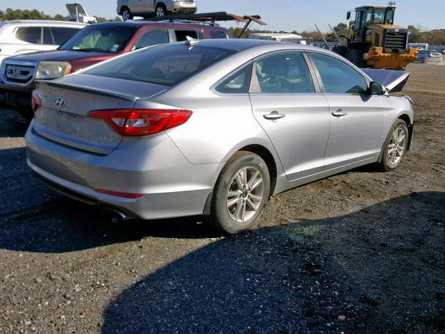 5NPE24AA5FH142449 - 2015 HYUNDAI SONATA ECO SILVER photo 4