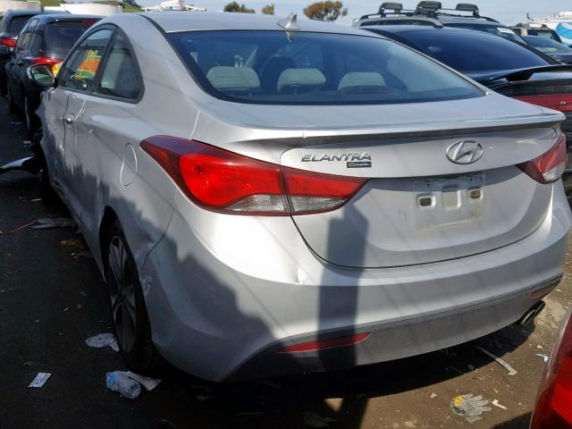 KMHDH6AH2EU029688 - 2014 HYUNDAI ELANTRA CO SILVER photo 3