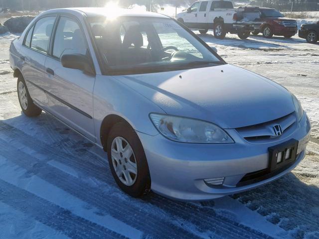 1HGES16324L005018 - 2004 HONDA CIVIC DX V SILVER photo 1