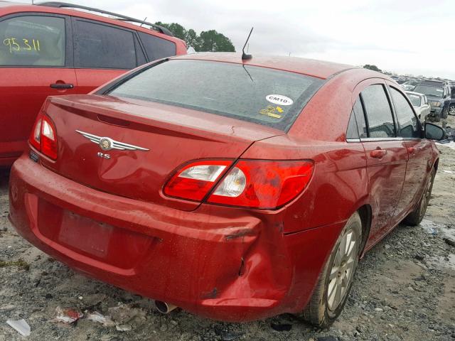 1C3LC46K68N109585 - 2008 CHRYSLER SEBRING LX RED photo 4