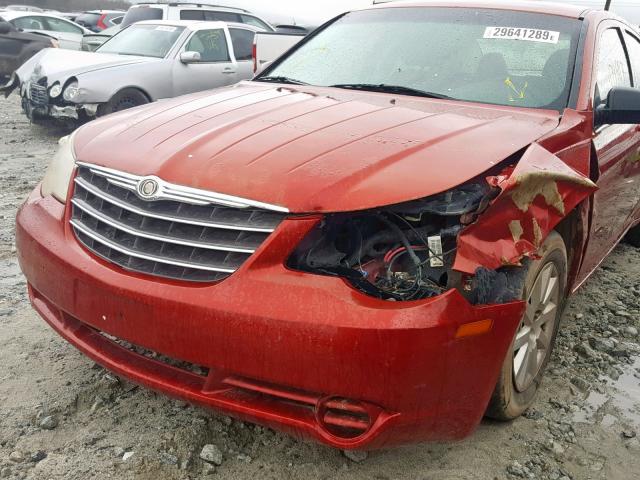 1C3LC46K68N109585 - 2008 CHRYSLER SEBRING LX RED photo 9