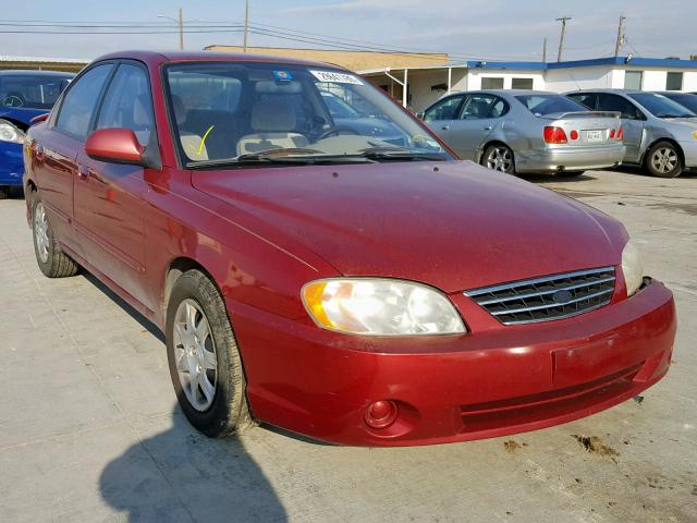 KNAFB121235266849 - 2003 KIA SPECTRA BA BURGUNDY photo 1