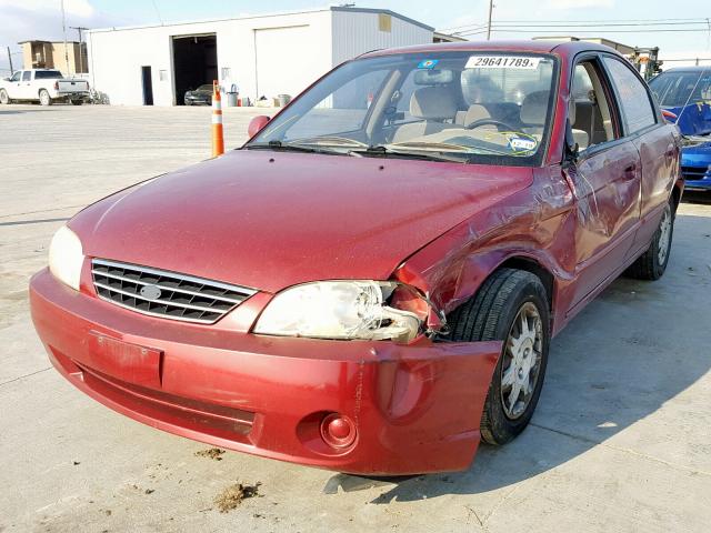 KNAFB121235266849 - 2003 KIA SPECTRA BA BURGUNDY photo 2