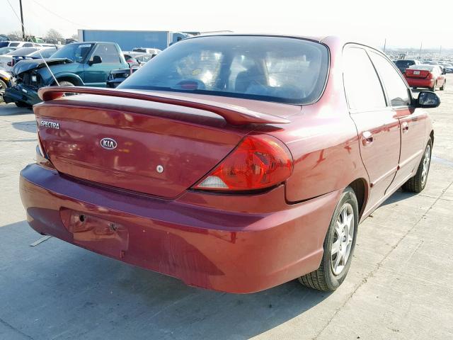 KNAFB121235266849 - 2003 KIA SPECTRA BA BURGUNDY photo 4