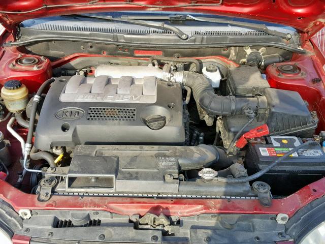 KNAFB121235266849 - 2003 KIA SPECTRA BA BURGUNDY photo 7