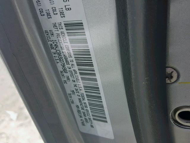 1C4NJCBA3GD794960 - 2016 JEEP COMPASS SP 银色 照片 10