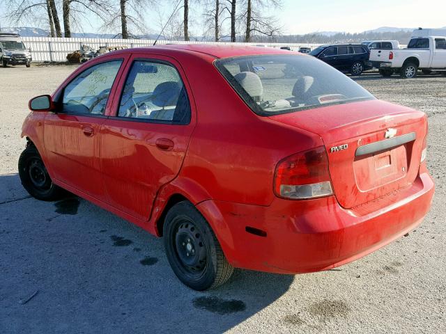 KL1TD52684B170513 - 2004 CHEVROLET AVEO RED photo 3