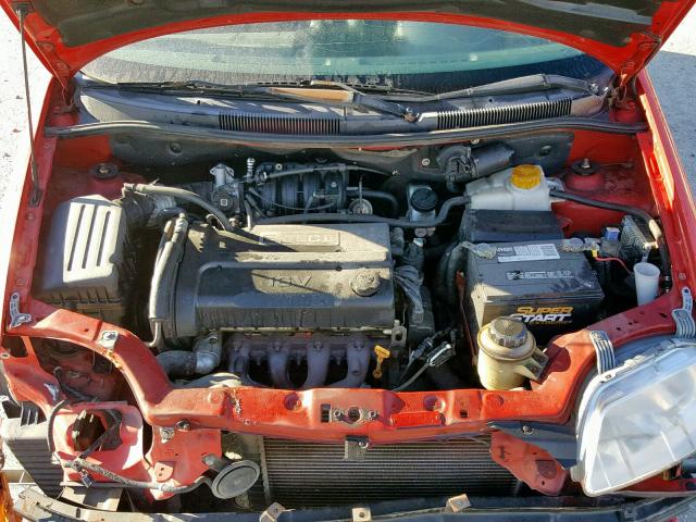 KL1TD52684B170513 - 2004 CHEVROLET AVEO RED photo 7