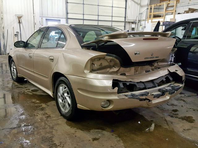 1G2NF52EX4C133688 - 2004 PONTIAC GRAND AM S GOLD photo 3