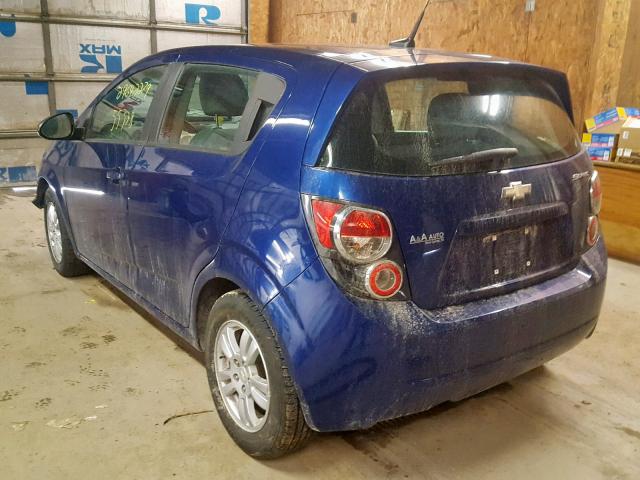 1G1JA6SH5C4198894 - 2012 CHEVROLET SONIC LS 蓝色 照片 3