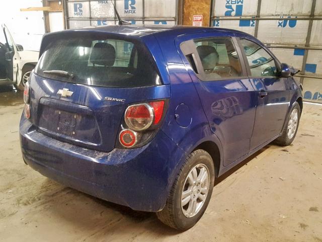 1G1JA6SH5C4198894 - 2012 CHEVROLET SONIC LS 蓝色 照片 4