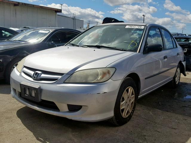 1HGES16385L006871 - 2005 HONDA CIVIC DX V SILVER photo 2