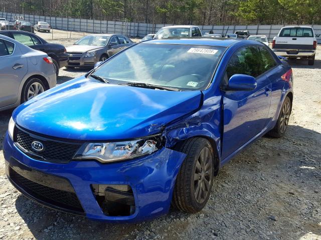 KNAFW6A37C5600460 - 2012 KIA FORTE SX BLUE photo 2