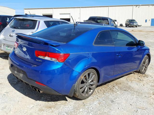 KNAFW6A37C5600460 - 2012 KIA FORTE SX BLUE photo 4