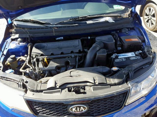 KNAFW6A37C5600460 - 2012 KIA FORTE SX BLUE photo 7