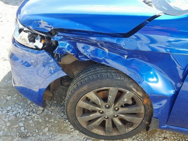 KNAFW6A37C5600460 - 2012 KIA FORTE SX BLUE photo 9