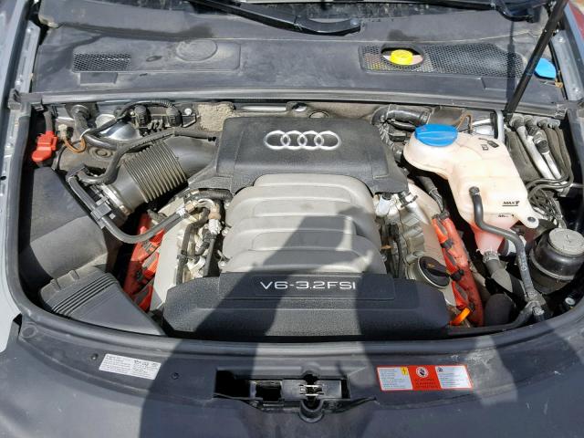 WAUDH74F67N125712 - 2007 AUDI A6 3.2 QUA SILVER photo 7