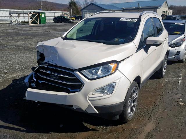 MAJ6P1WL5JC171491 - 2018 FORD ECOSPORT T WHITE photo 2